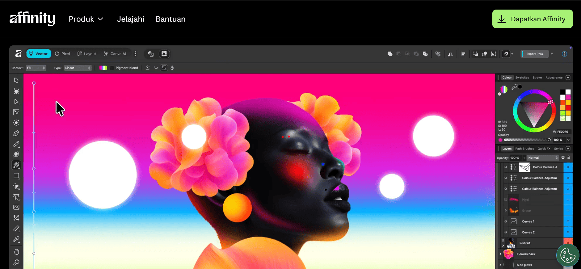 Affinity Designer, Aplikasi Vector, Pixel, Layout, by Canva