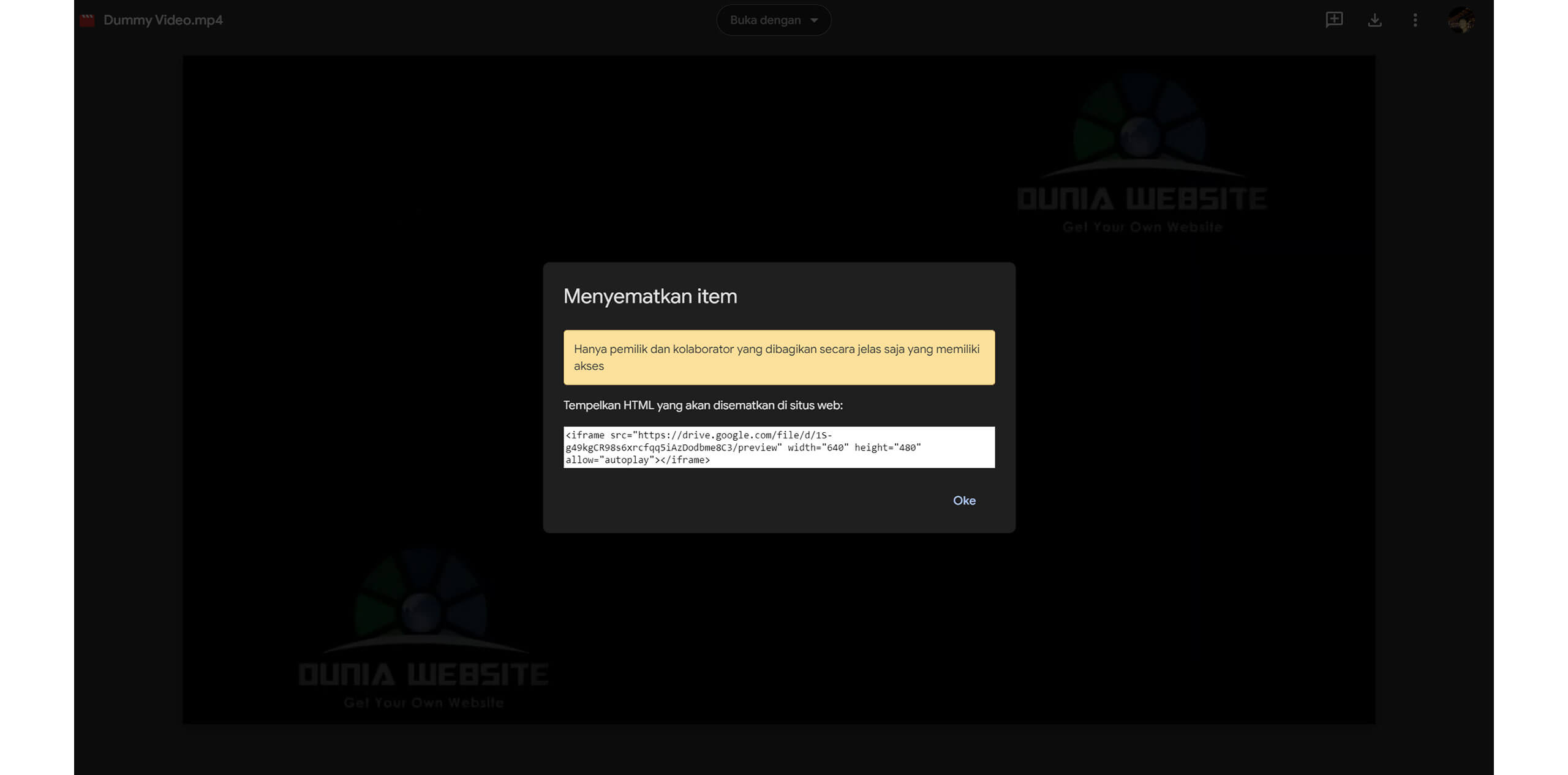 Bagaimana Caranya Embed Video dari Google Drive?